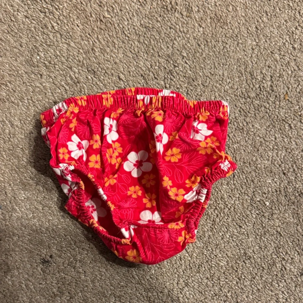 Gymboree Vibrant Red Floral Diaper Cover